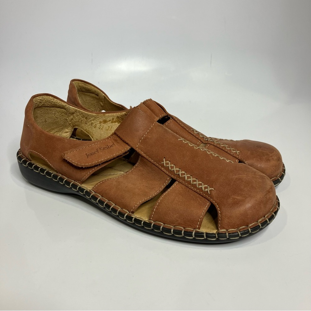 Josef Seibel fisherman sandals‎ leather boho casual women’s size 41 US size 10.5